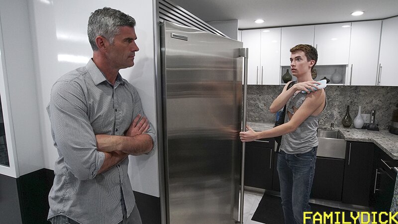 Bill Farnsworth wrestles Alex Meyer then tongues tight hole