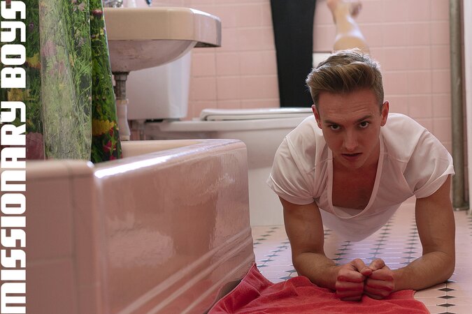 Cameron Basinger exercises then satisfies hygienic routine solo