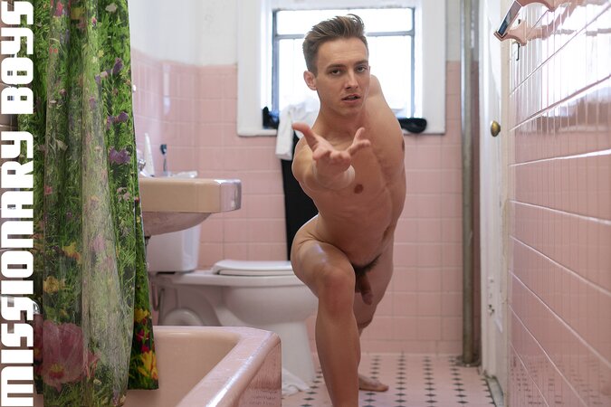 Cameron Basinger exercises then satisfies hygienic routine solo