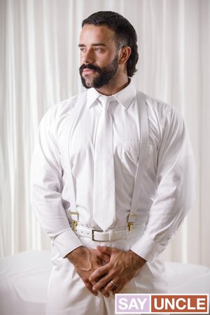 Teddy Torres massages Jake Nobello into deepthroat submission