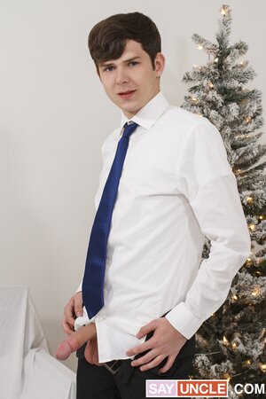 Glasses twink Dakota rides Myles Landon in bondage confession