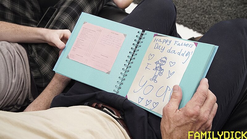 Twink rims DILF in memory book's creampie ritual twist