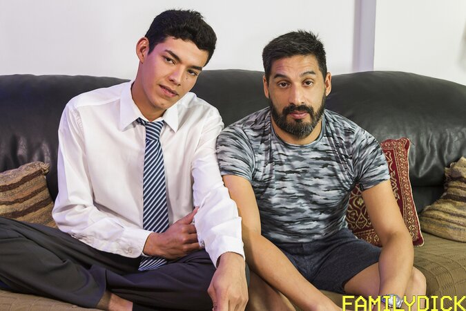 Stepdad Mr. Garcia eats Tomas' ass sloppy before facial cum punishment