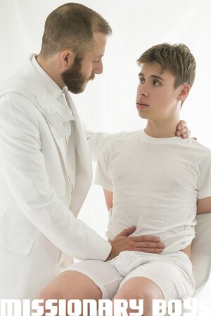 Joel Someone sucks Elder Adam Awbride's cock then ties him