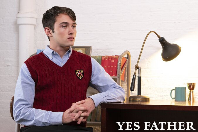 Father Fiore spanks and creampies laughing Mason Anderson