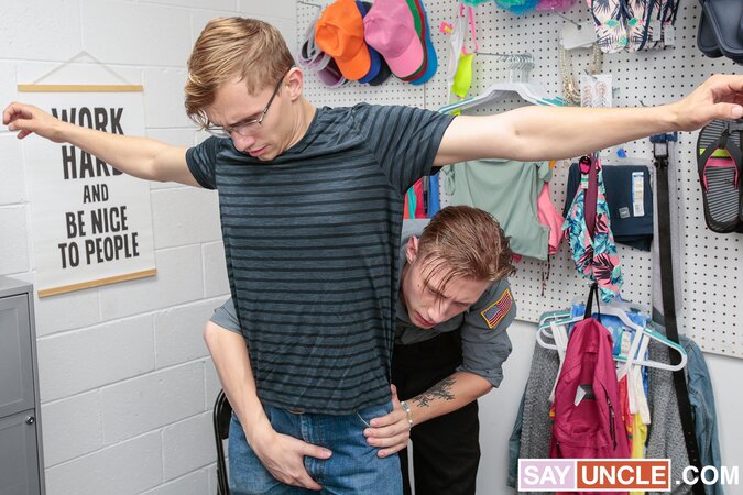 Officer Cole Church cavity-searches and facials thief Darron Bluu