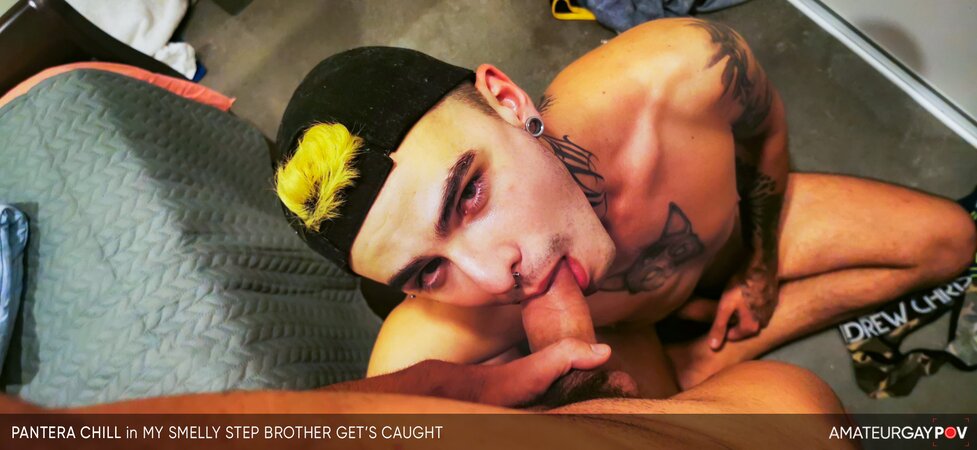 Stepbro Ronkike sniffs undies gets caught and bred raw