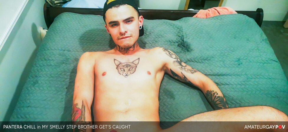 Stepbro Ronkike sniffs undies gets caught and bred raw