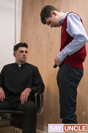 Father Gallo dildo-punishes and breeds guilty Dakota Lovell