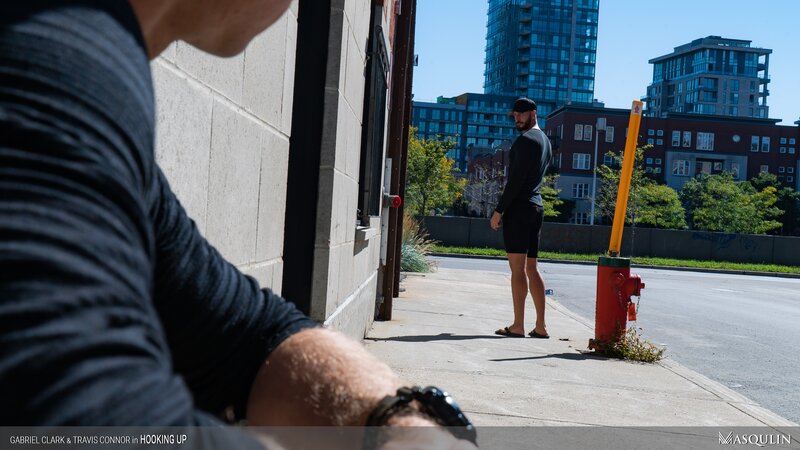 Gabriel Clark follows tall Travis Connor for anonymous breeding