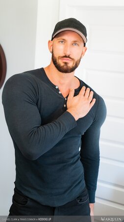 Gabriel Clark follows tall Travis Connor for anonymous breeding