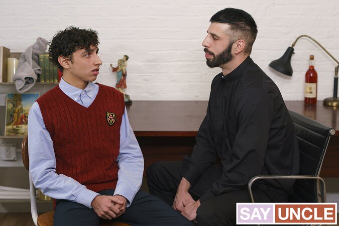 Father Romeo spanks and creampies bad boy Carter Ford