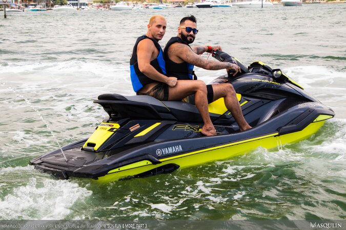 Four hunks raw outdoor orgy shower and breed in finale