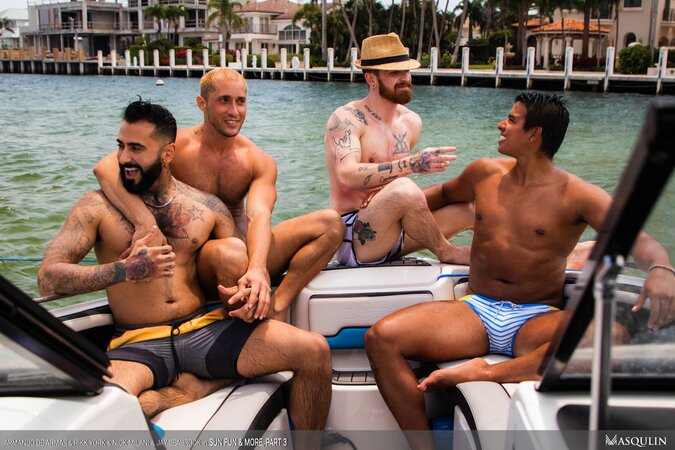 Four hunks raw outdoor orgy shower and breed in finale