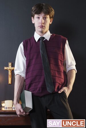 Father Dale Kuda punishes naughty Edward Terrant with dick