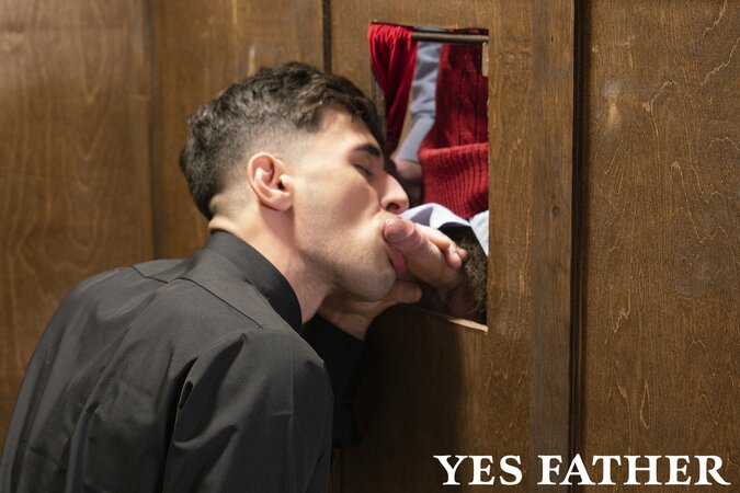 Father Gallo breeds honest Mason Anderson through glory hole