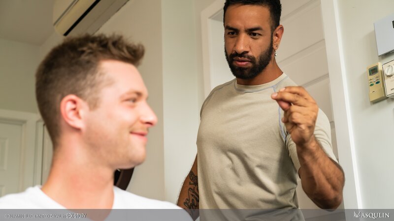 Benjamin Blue reads the dirty story and gets fucked by Mateo Zagal