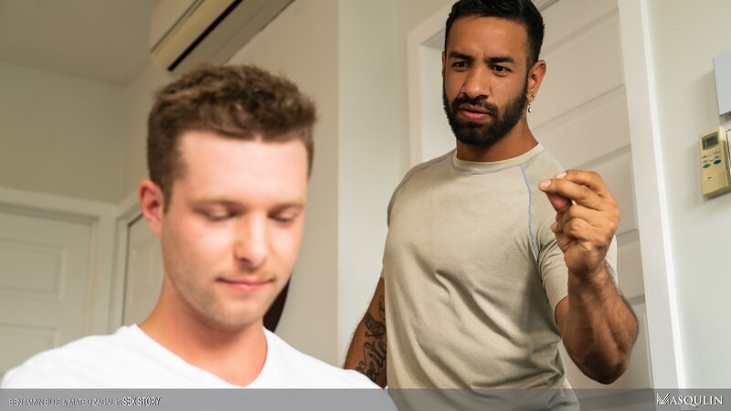 Benjamin Blue reads the dirty story and gets fucked by Mateo Zagal