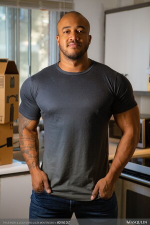 Thyle Knoxx unpacks Jason Vario's big cock while Alex Montenegro grabs truck