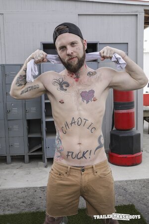 Clumsy Beaux Morgan gets ass fucked hard by Johnny Ford's big load