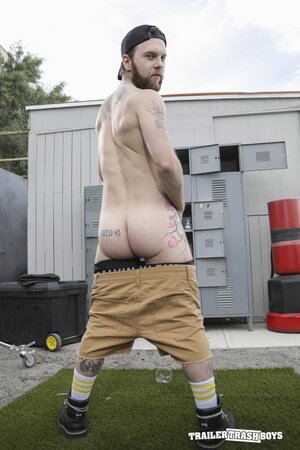 Clumsy Beaux Morgan gets ass fucked hard by Johnny Ford's big load