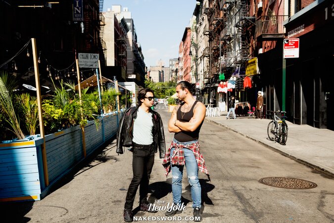 Ricky Roman finds Ty Mitchell jerking with plug, jumps in for blowjob