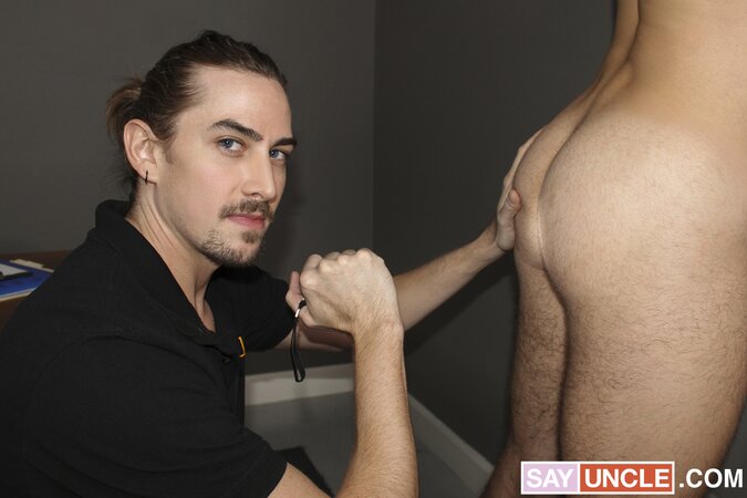 Security officer Jack Hunter makes Trent Marx his next bareback fuck