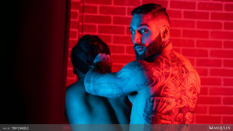 Tony D'Angelo empties balls at local sex club hookup spot