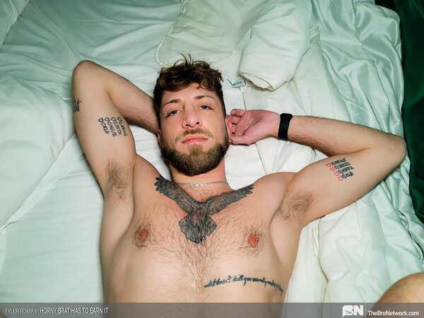 Tyler Roma earns wifi with epic two-handed blowjob on big cock