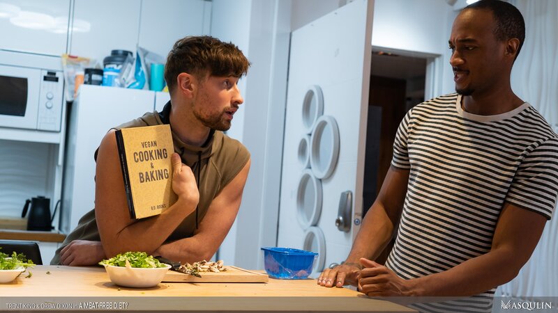 Drew Dixon swaps vegan diet for meat with Trent King’s big cock