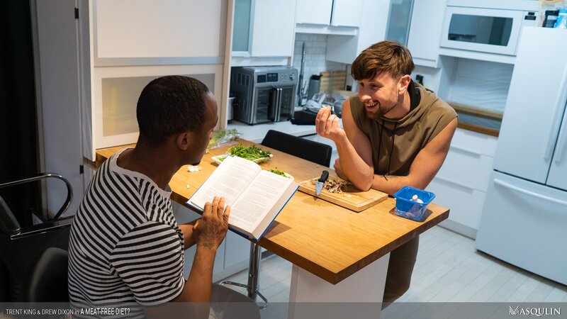 Drew Dixon swaps vegan diet for meat with Trent King’s big cock