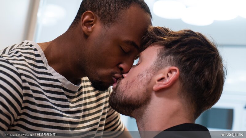 Drew Dixon swaps vegan diet for meat with Trent King’s big cock