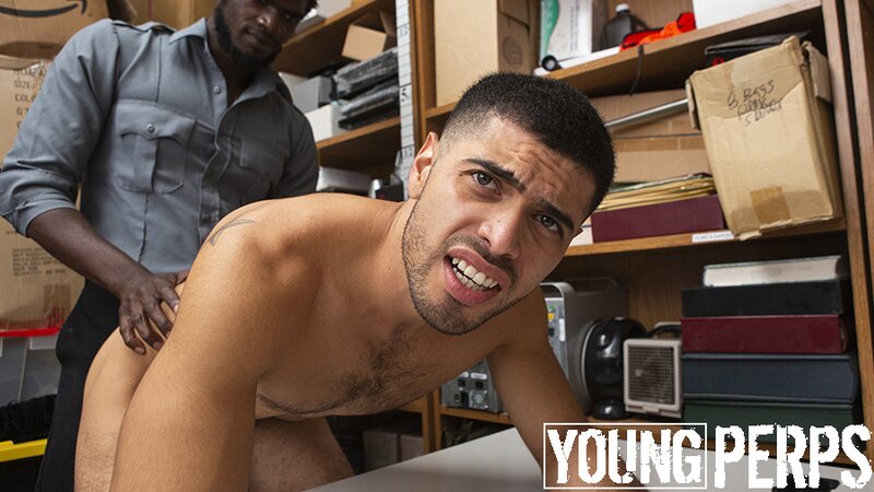 Hairy hunk takes BBC cumshot in hot bareback scene