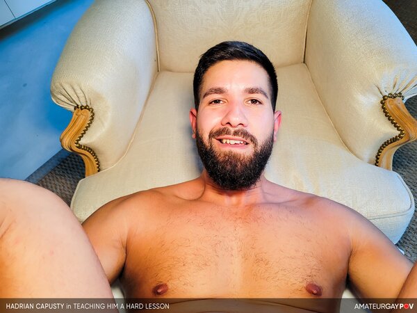 Hadrian Capusty licks your cock from base to tip