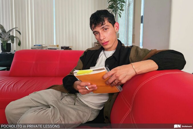 Pocholito sucks your big cock during Spanish lessons