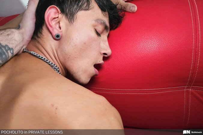 Pocholito sucks your big cock during Spanish lessons