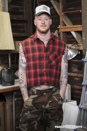 Trevor Brooks plays with Chris Flex's throbbing meat outside