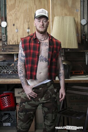 Trevor Brooks plays with Chris Flex's throbbing meat outside