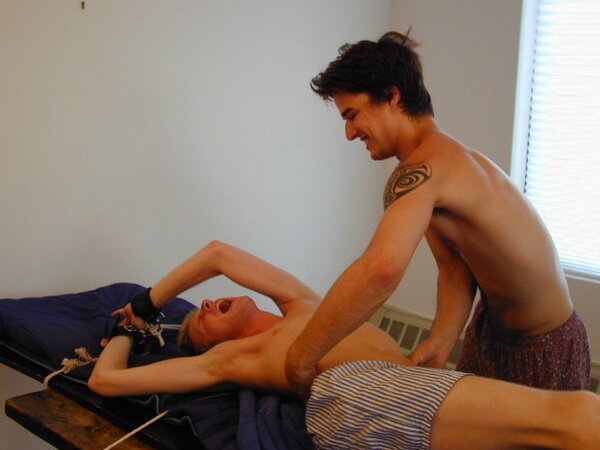 Matt ropes and tickles helpless blond twink Will