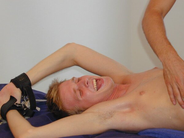 Matt ropes and tickles helpless blond twink Will