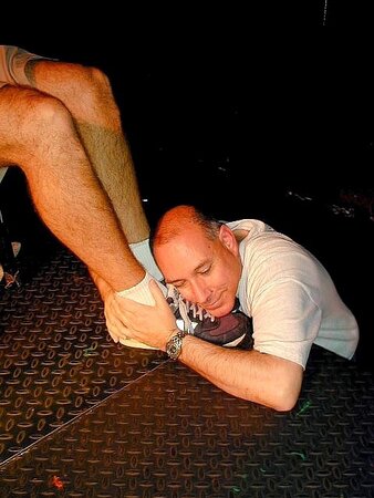 Patrick and Mike worship sneaks boots and bare feet