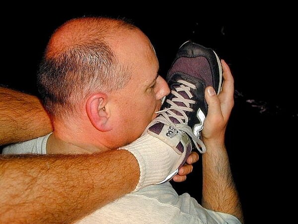 Patrick and Mike worship sneaks boots and bare feet