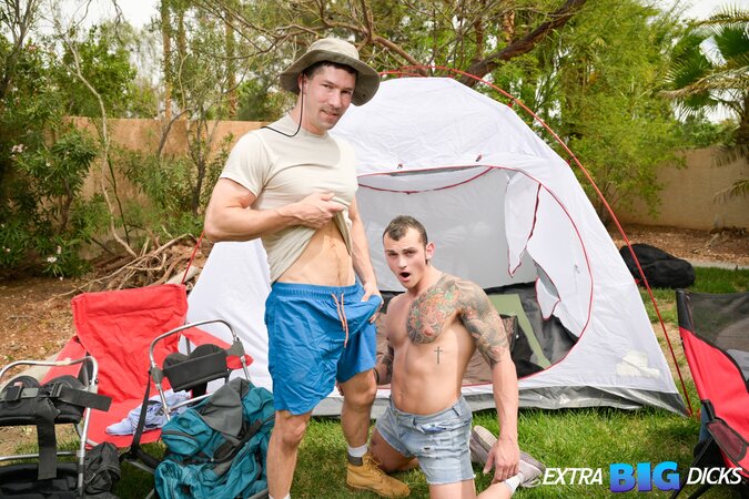 Eddie Patrick creampies camping buddy Sebastian Bluu