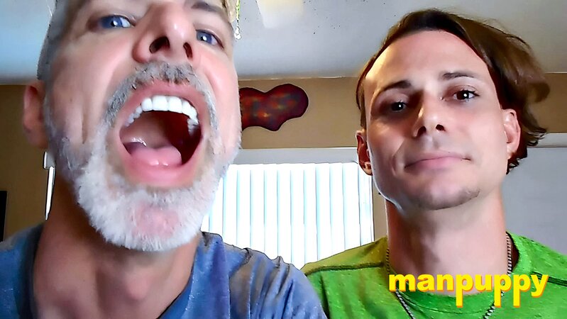 Giants Tommy and Richard fight to eat tiny you