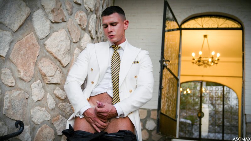 Mafia boss MrDeepVoice jerks big dick on estate