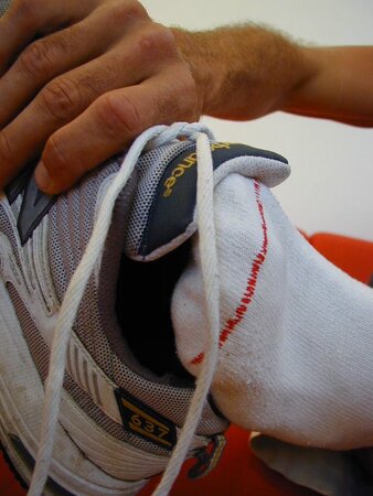 Big southern Frederick shows off size 14 feet and socks