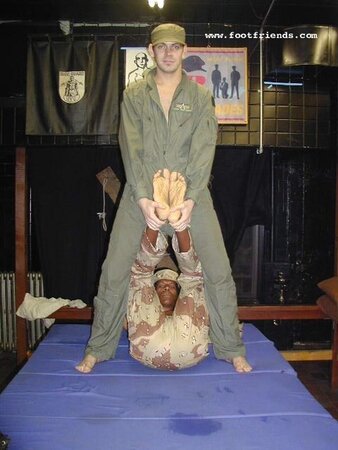 Uniformed studs worship boots socks and bare feet