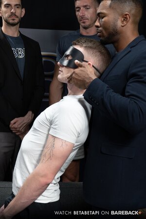 Kyle Harper gets gangbanged on sofa