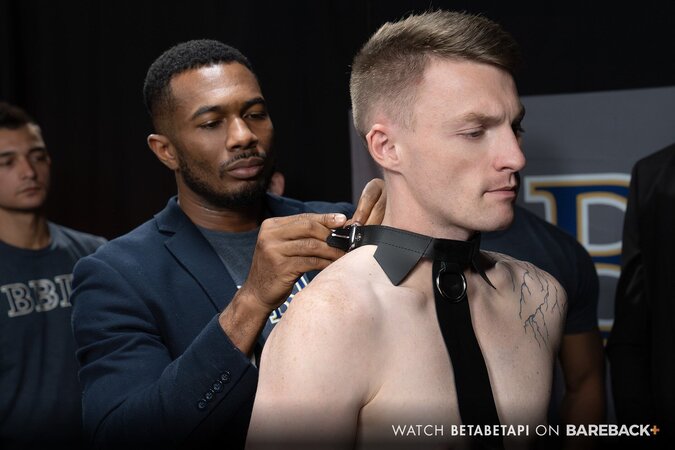 Kyle Harper gets gangbanged on sofa