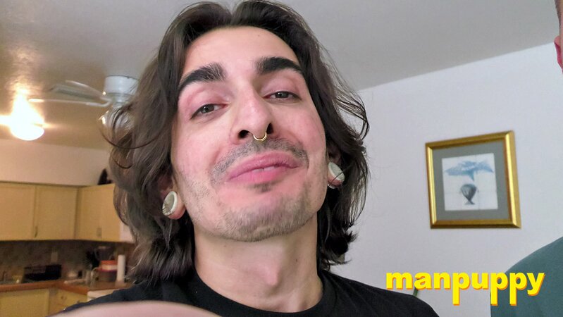 Tiny loser gets teabagged by giant Dimitri and Johnny